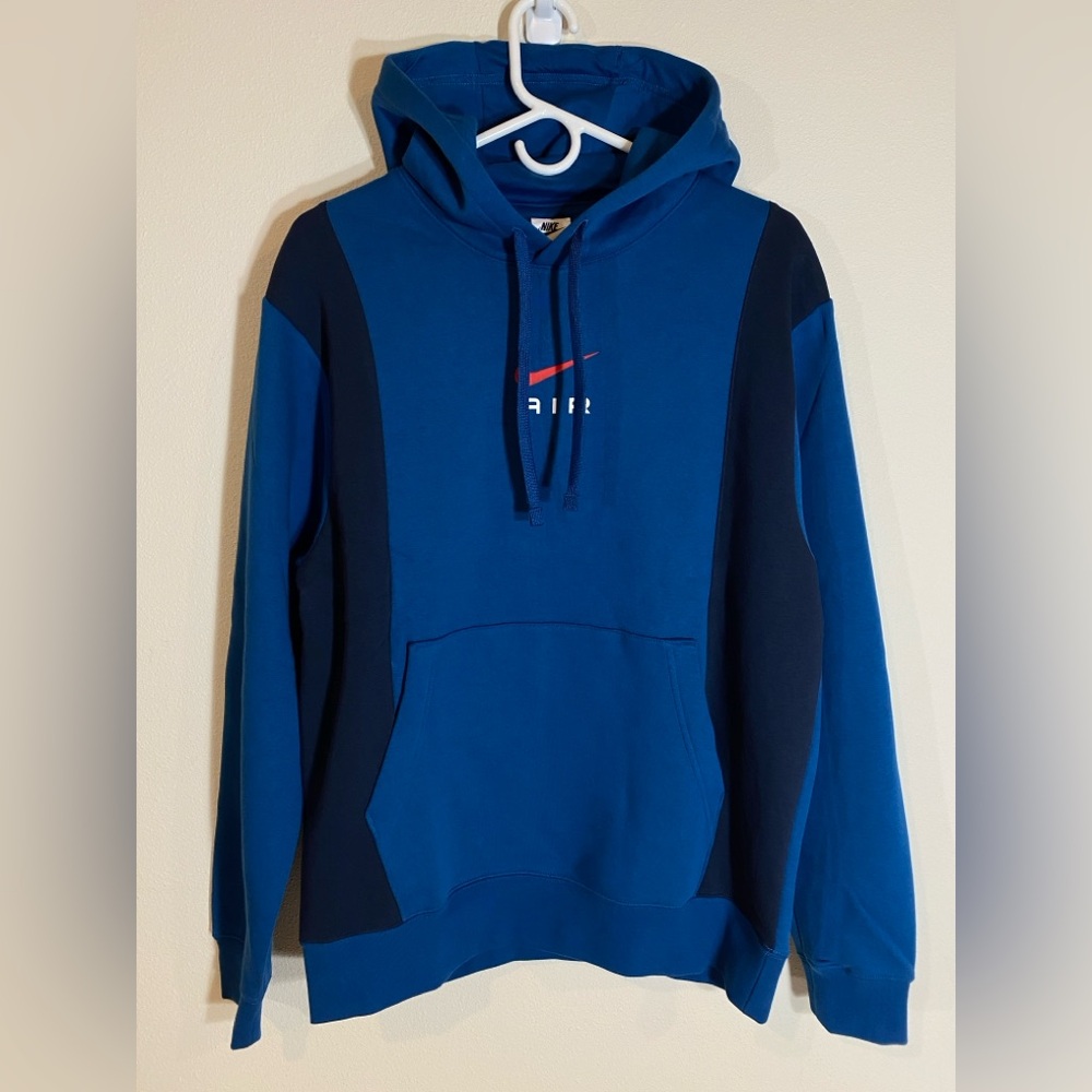 Nike Air Retro Hoodie Cut And Sew Two Tone Blue Hoodie MSRP $80 - Size Small